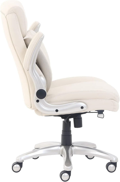 Ergonomic Executive Office Desk Chair with Flip-Up Armrests and Adjustable Height, 
