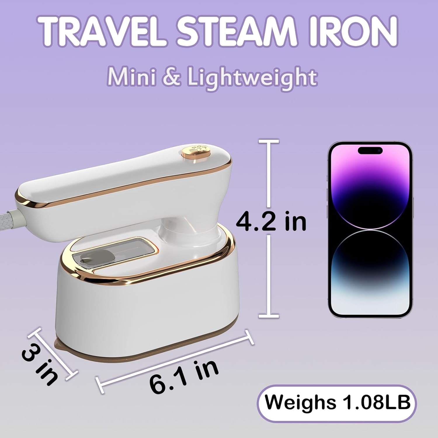 Travel Steamer Iron for Clothes Mini 