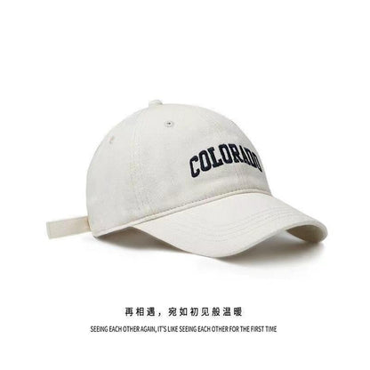Autumn and Winter Women'S Fashion Trend Retro Letter Embroidery Duckbill Cap Outdoor Sports Travel Men'S Sunshade Baseball Cap