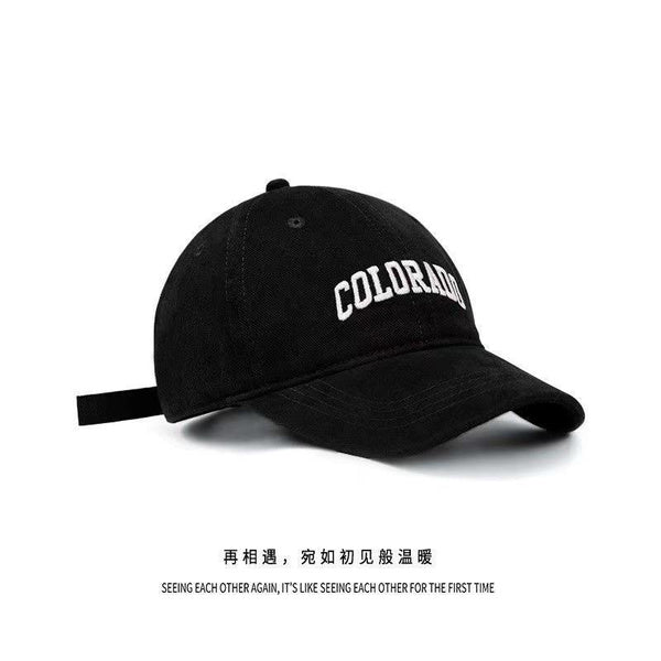Autumn and Winter Women'S Fashion Trend Retro Letter Embroidery Duckbill Cap Outdoor Sports Travel Men'S Sunshade Baseball Cap