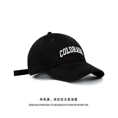 Autumn and Winter Women'S Fashion Trend Retro Letter Embroidery Duckbill Cap Outdoor Sports Travel Men'S Sunshade Baseball Cap