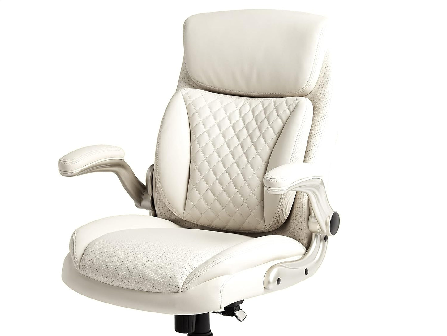 Ergonomic Executive Office Desk Chair with Flip-Up Armrests and Adjustable Height, 